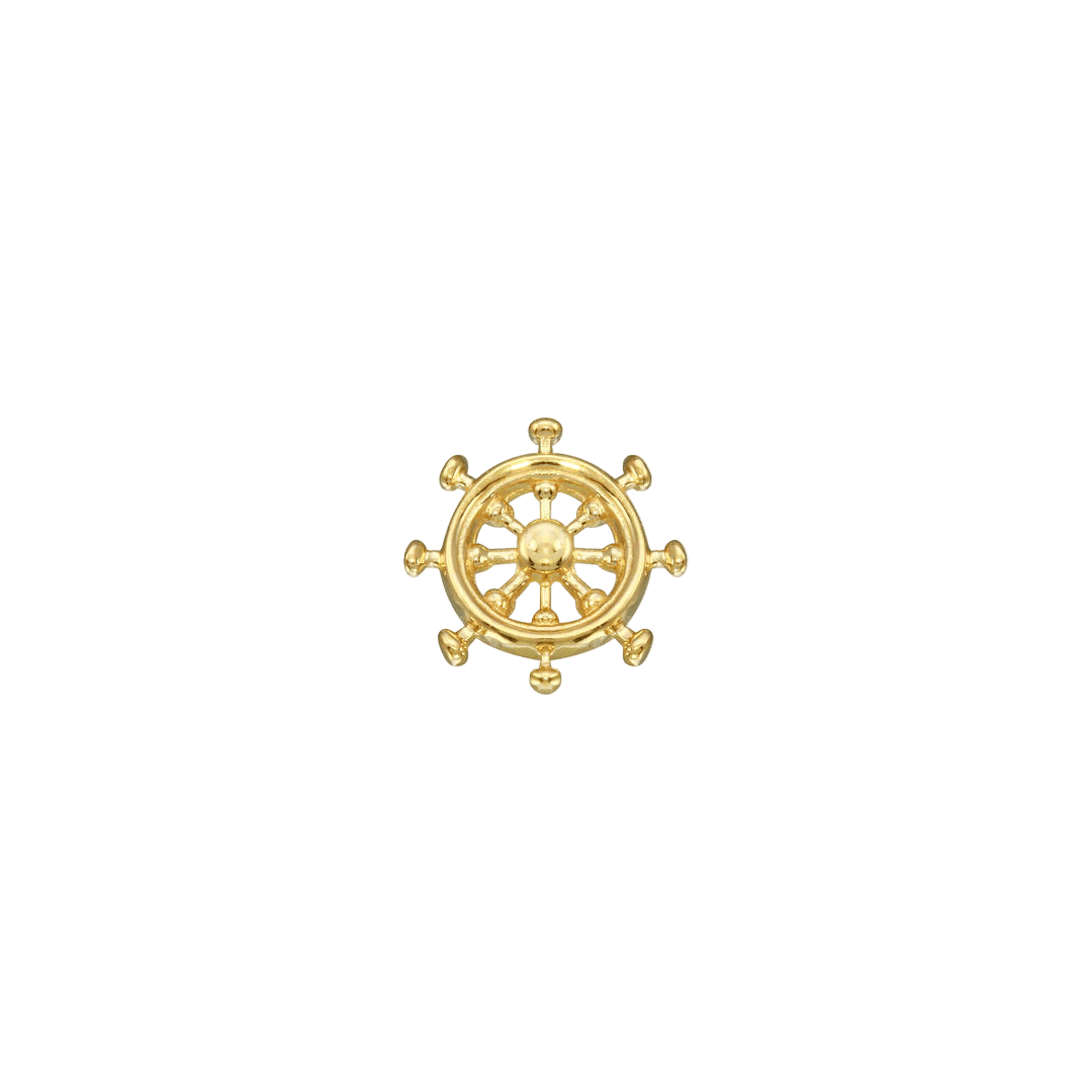 ShipWheel – 14K/18K Gold Threadless End - piercing - zone.com