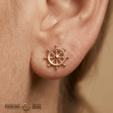 ShipWheel – 14K/18K Gold Threadless End - piercing - zone.com