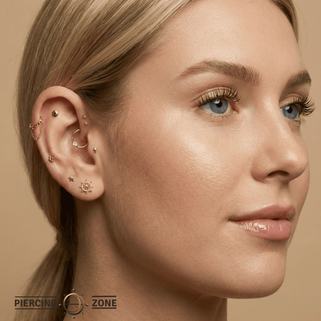ShipWheel – 14K/18K Gold Threadless End - piercing - zone.com