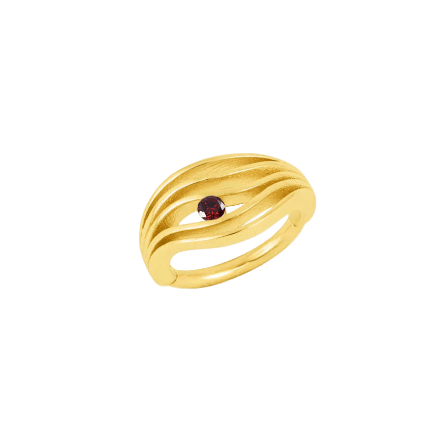 Shoreline Clicker with Gem – 14K & 18K Gold - piercing - zone.com