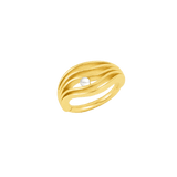 Shoreline Clicker with Genuine Pearl – 14K & 18K Gold - piercing - zone.com