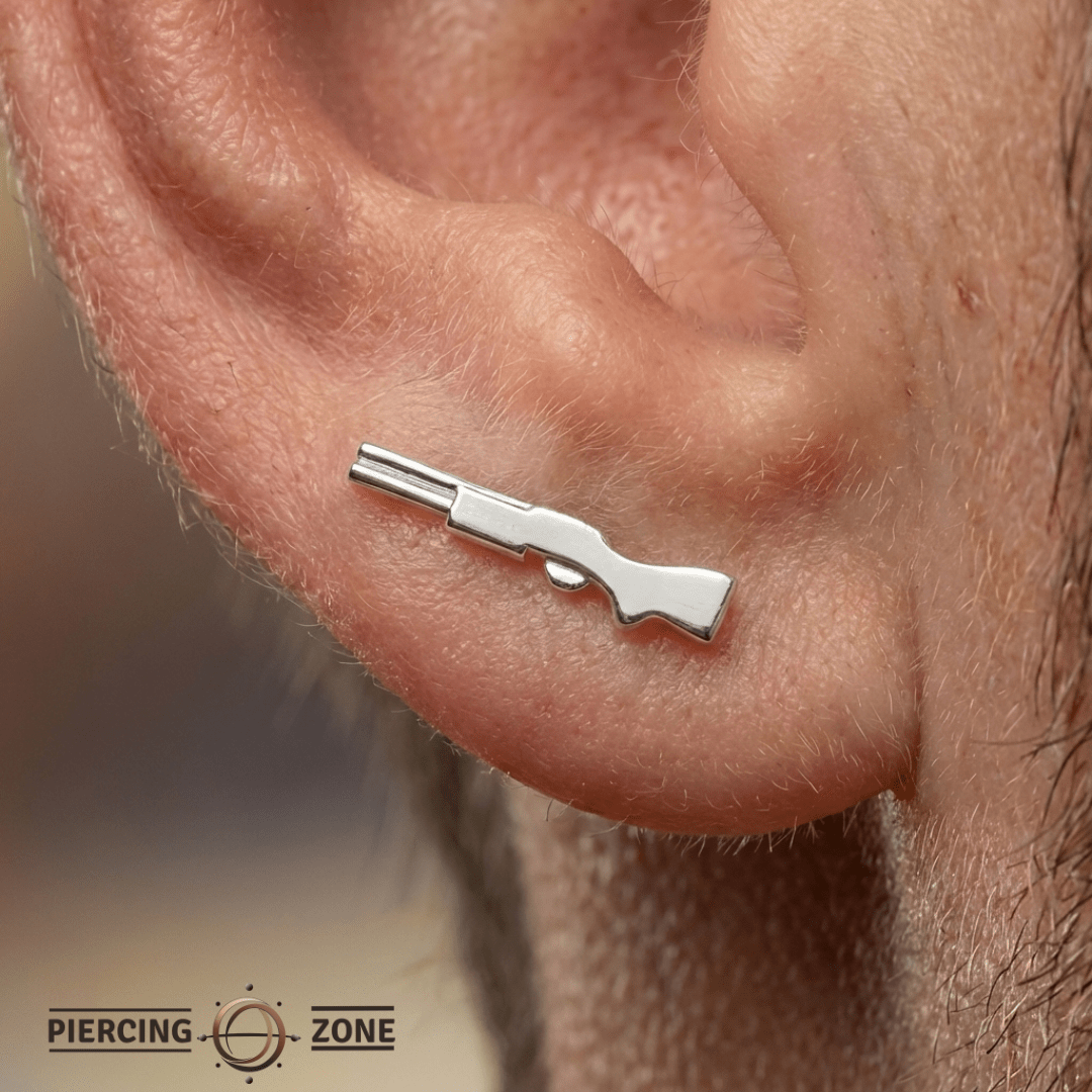 Shotgun – 14K Gold Threadless/Threaded End - piercing - zone.com