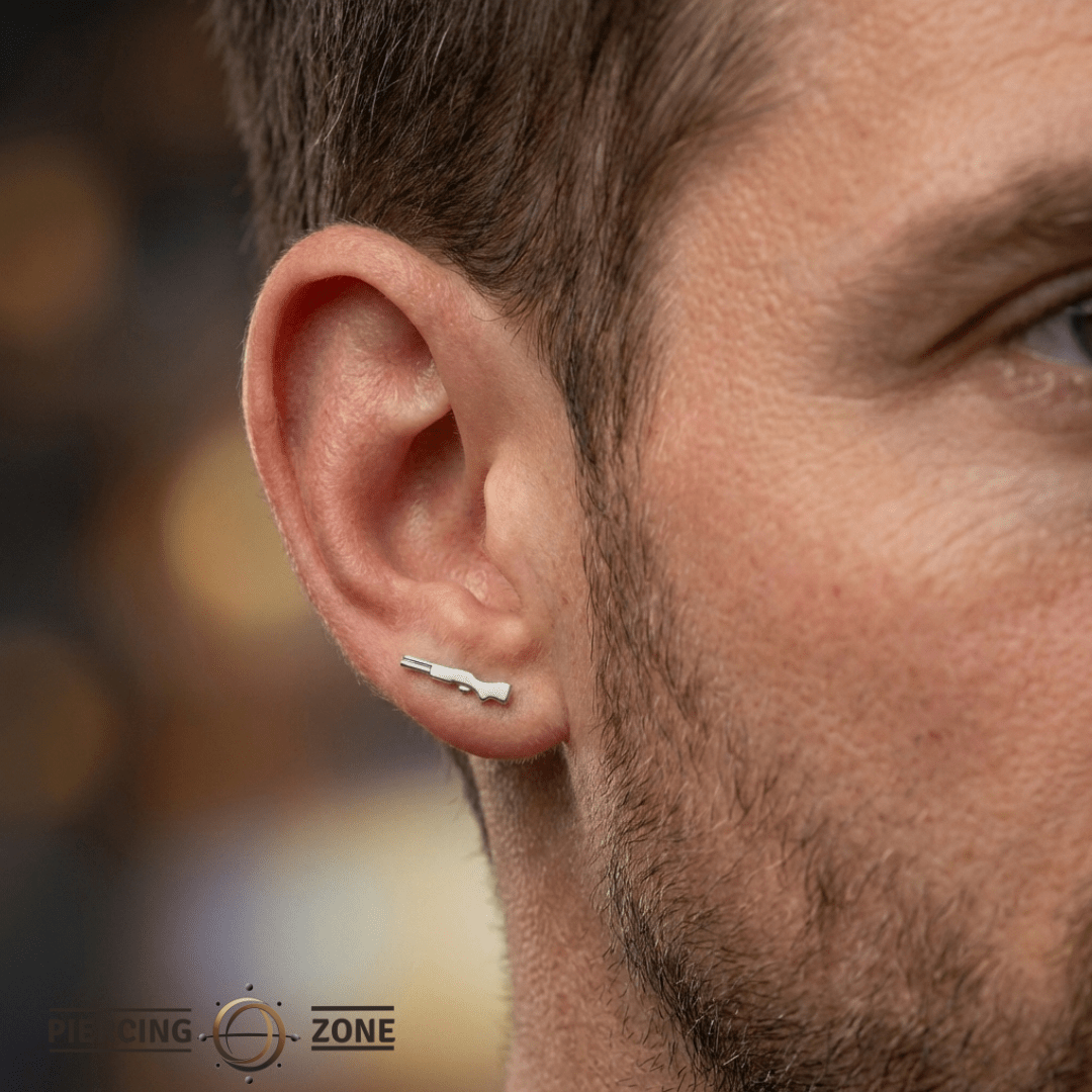 Shotgun – 14K Gold Threadless/Threaded End - piercing - zone.com