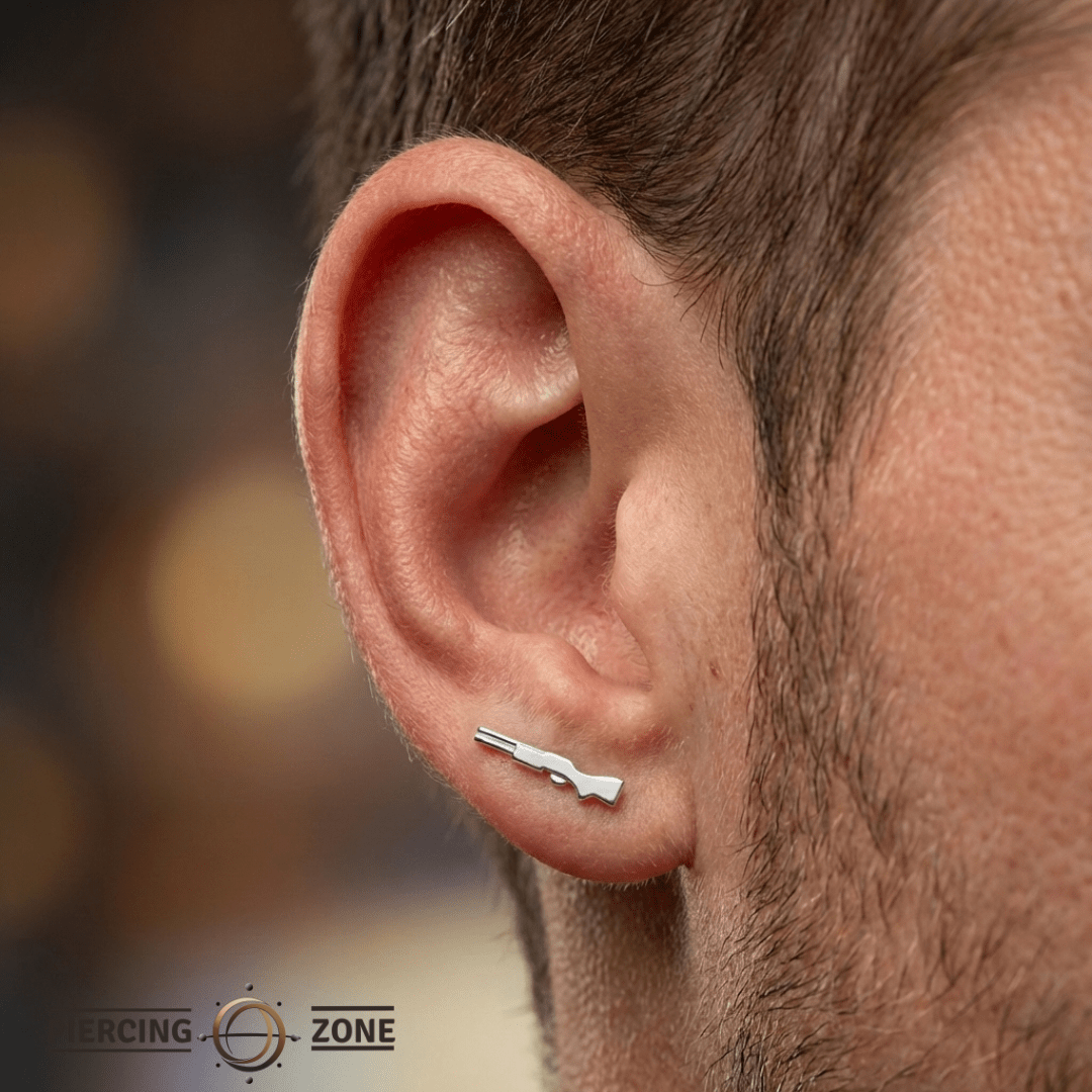Shotgun – 14K Gold Threadless/Threaded End - piercing - zone.com