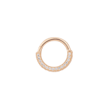 Showcase – CZ Pavé – 14K Gold Clicker Ring - piercing - zone.com