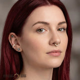 Showcase – CZ Pavé – 14K Gold Clicker Ring - piercing - zone.com