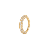 Showcase – CZ Pavé – 14K Gold Clicker Ring - piercing - zone.com