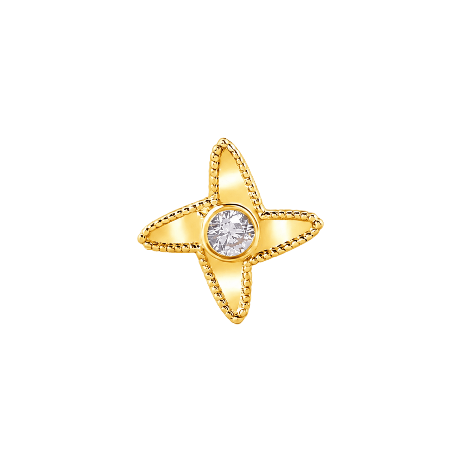 Shuriken – 14K Gold Threadless/Threaded End - piercing-zone.com