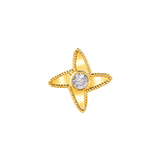 Shuriken – 14K Gold Threadless/Threaded End - piercing-zone.com