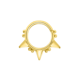 Sina Seamless Ring – 14K Gold Cup & Divot Design - piercing - zone.com