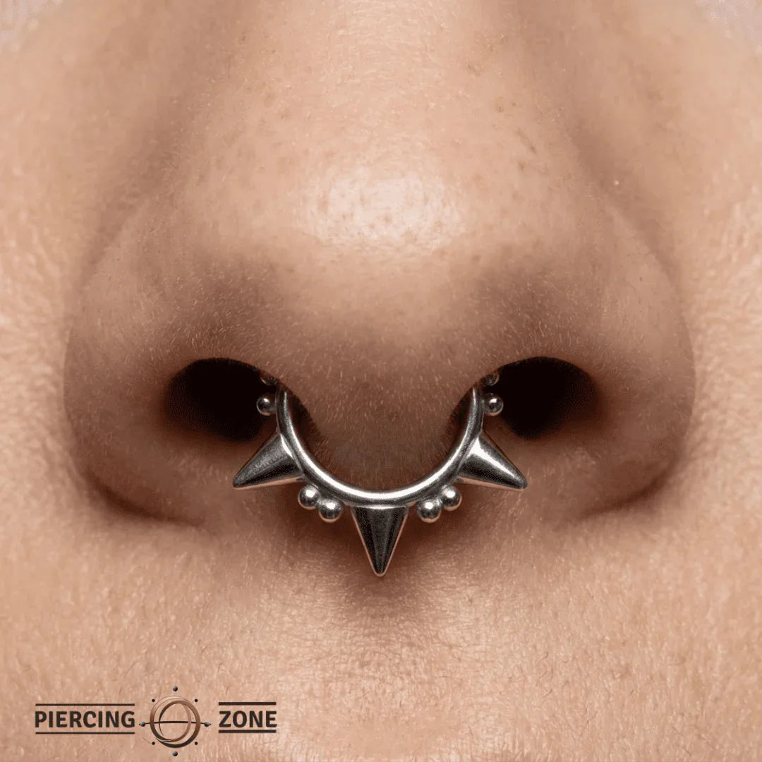 Sina Seamless Ring – 14K Gold Cup & Divot Design - piercing - zone.com
