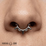 Sina Seamless Ring – 14K Gold Cup & Divot Design - piercing - zone.com