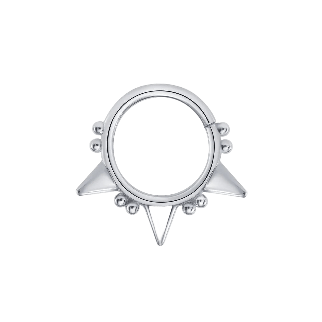 Sina Seamless Ring – 14K Gold Cup & Divot Design - piercing - zone.com