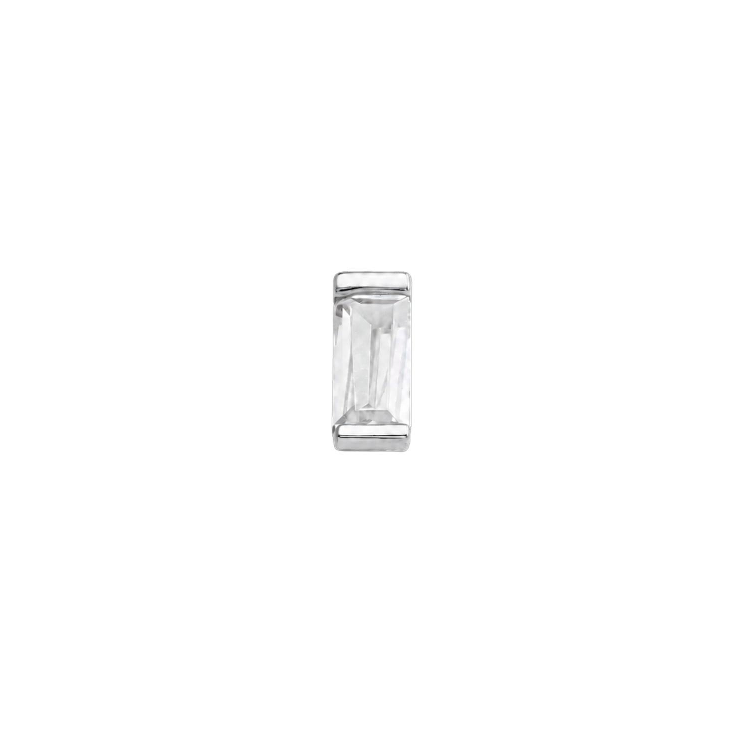 Single Baguette – 14K Gold Threadless/Threaded End