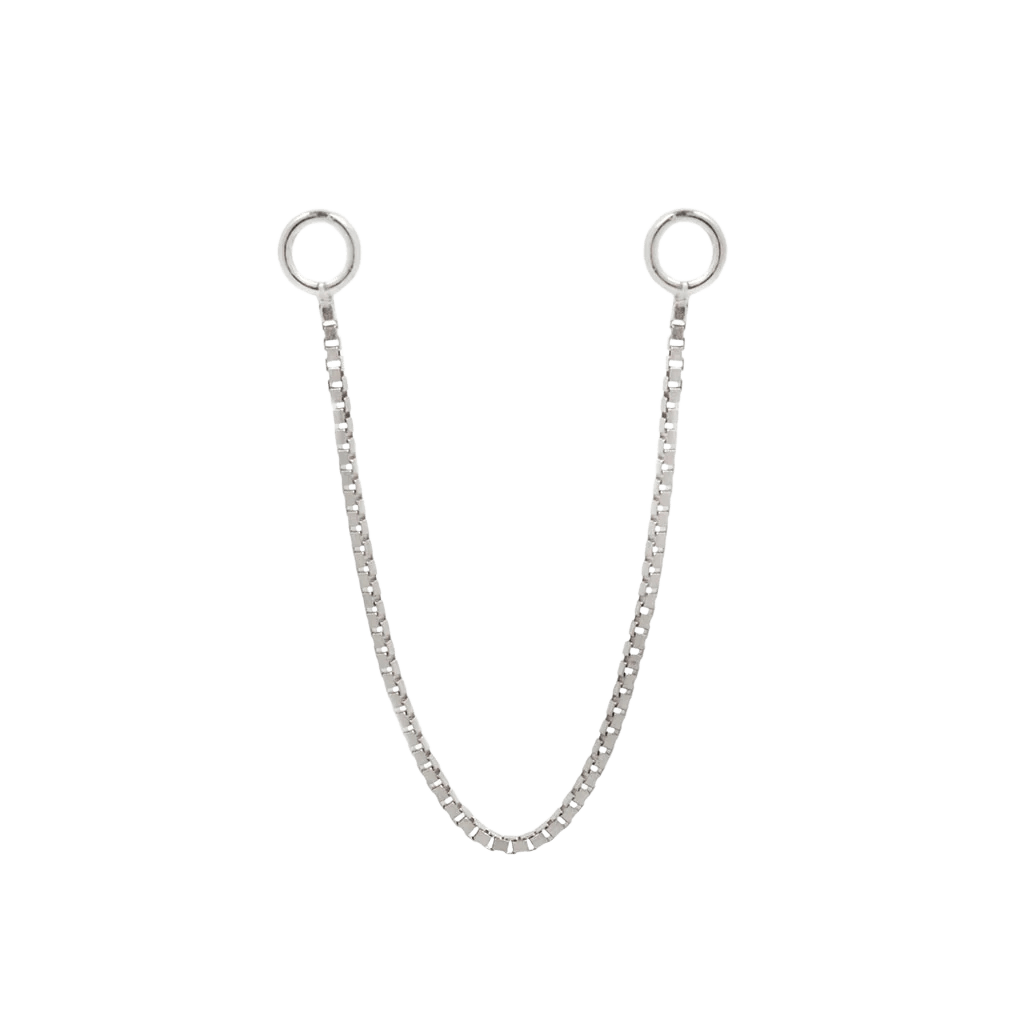 Single Box Chain – 14K Gold Piercing Chain - piercing - zone.com