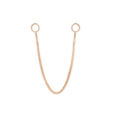 Single Box Chain – 14K Gold Piercing Chain - piercing - zone.com