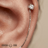 Single Box Chain – 14K Gold Piercing Connector - piercing - zone.com