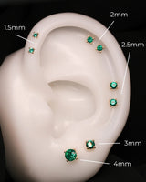 Emerald Prong – 14K Gold Lab-Grown Threadless End