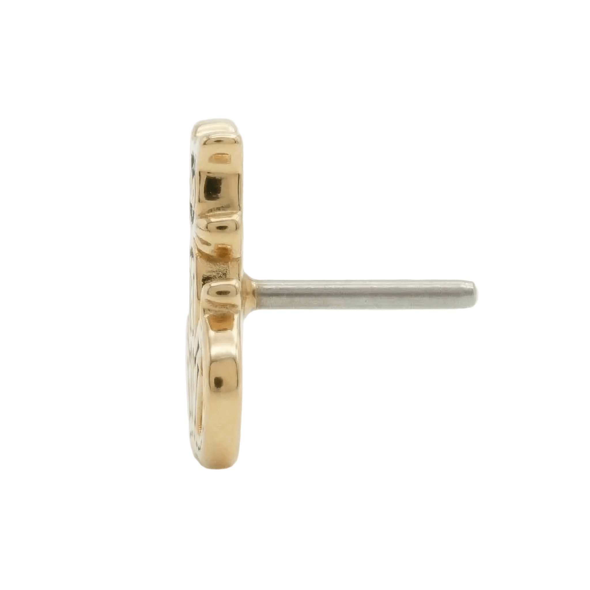 Skele Cat – 14K Gold Threadless/Threaded End - piercing - zone.com