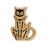 Skele Cat – 14K Gold Threadless/Threaded End - piercing - zone.com