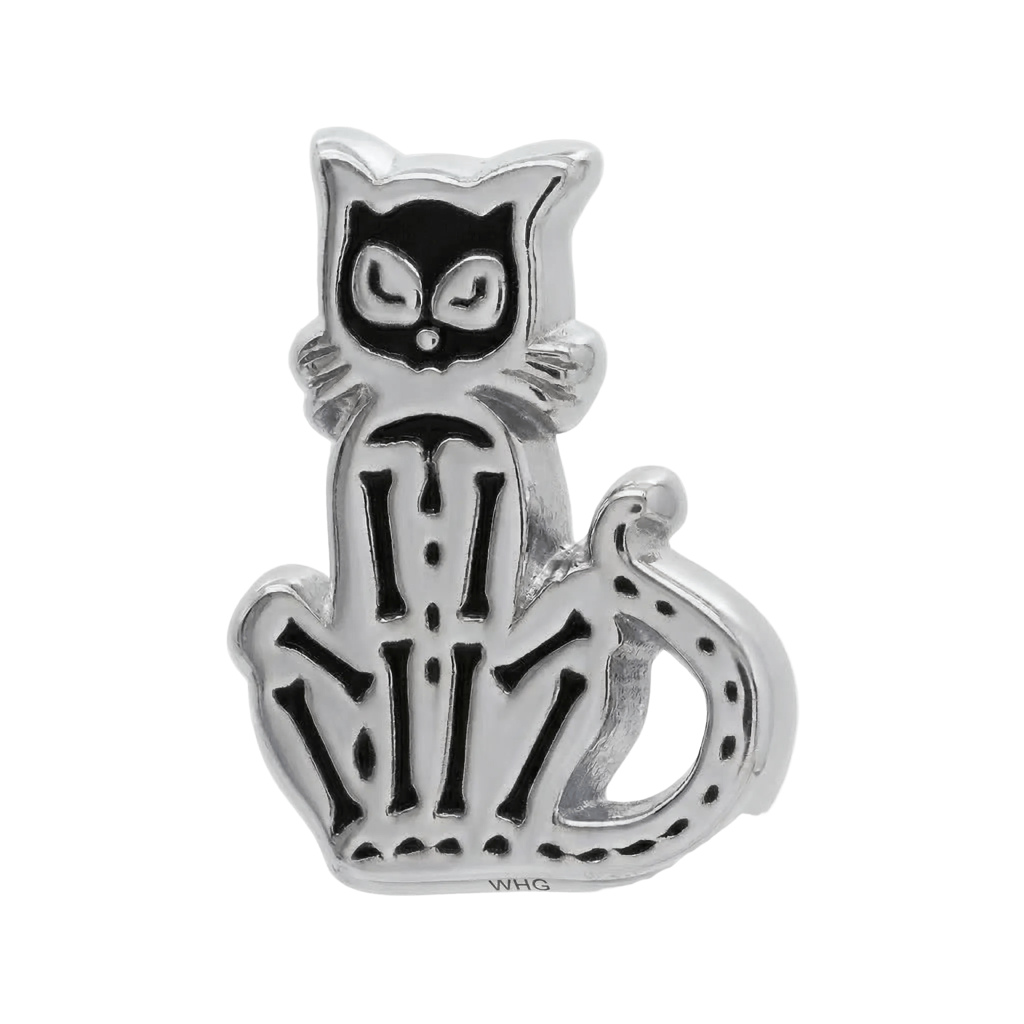 Skele Cat – 14K Gold Threadless/Threaded End - piercing - zone.com