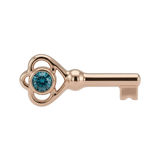 Skeleton Key - 14K Gold Threadless/Threaded