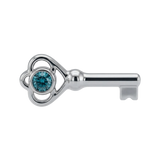 Skeleton Key - 14K Gold Threadless/Threaded