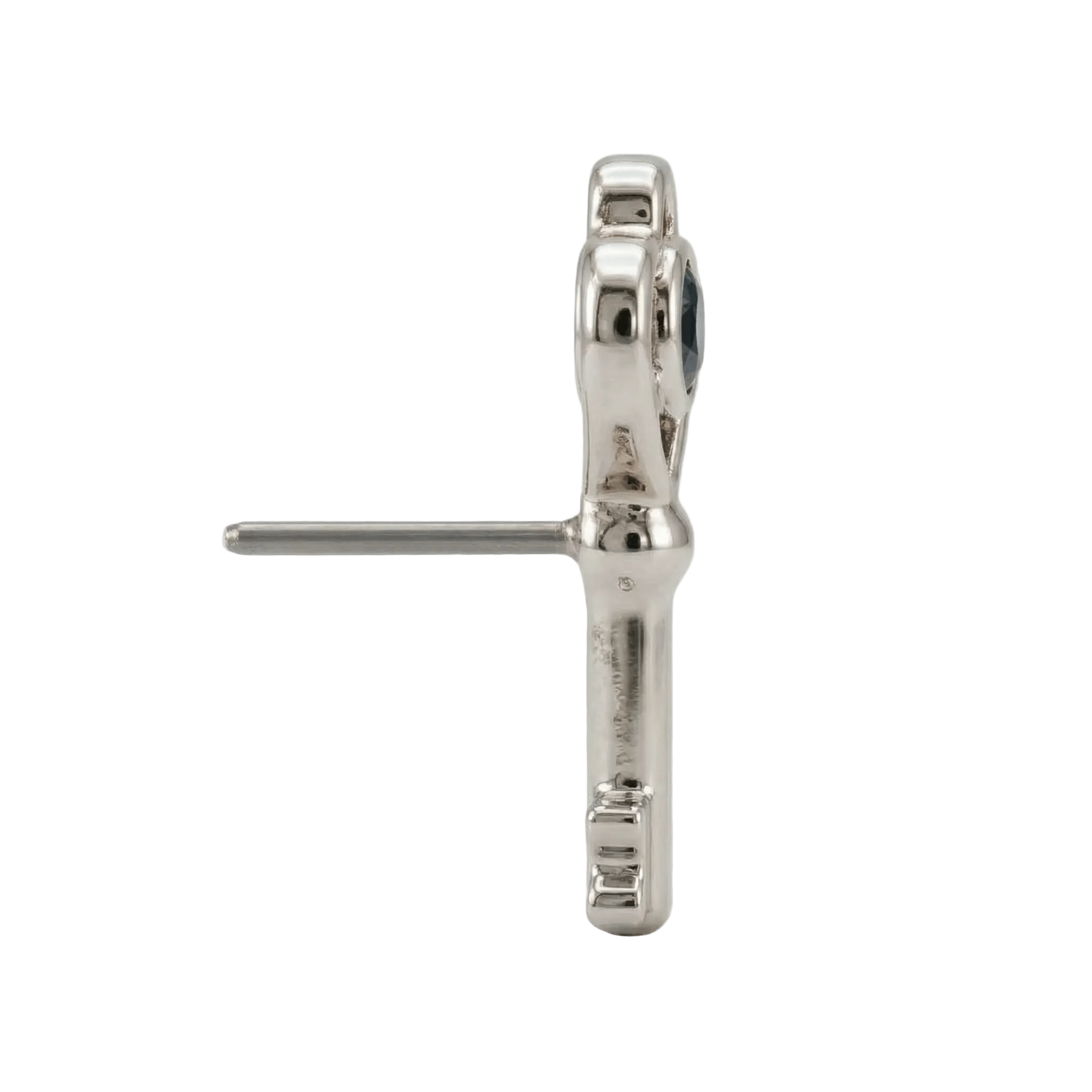 Skeleton Key - 14K Gold Threadless/Threaded - piercing - zone.com