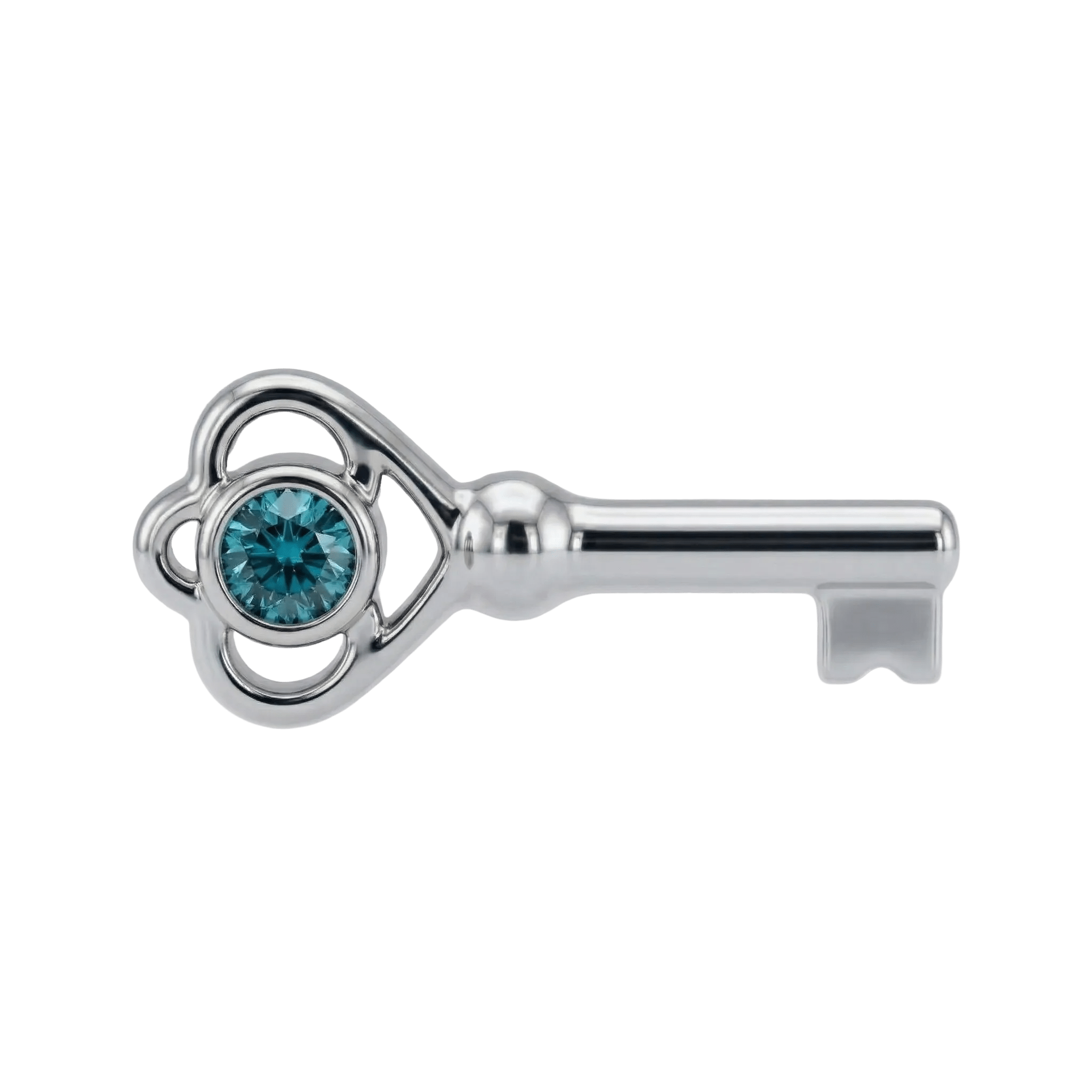 Skeleton Key - 14K Gold Threadless/Threaded - piercing - zone.com