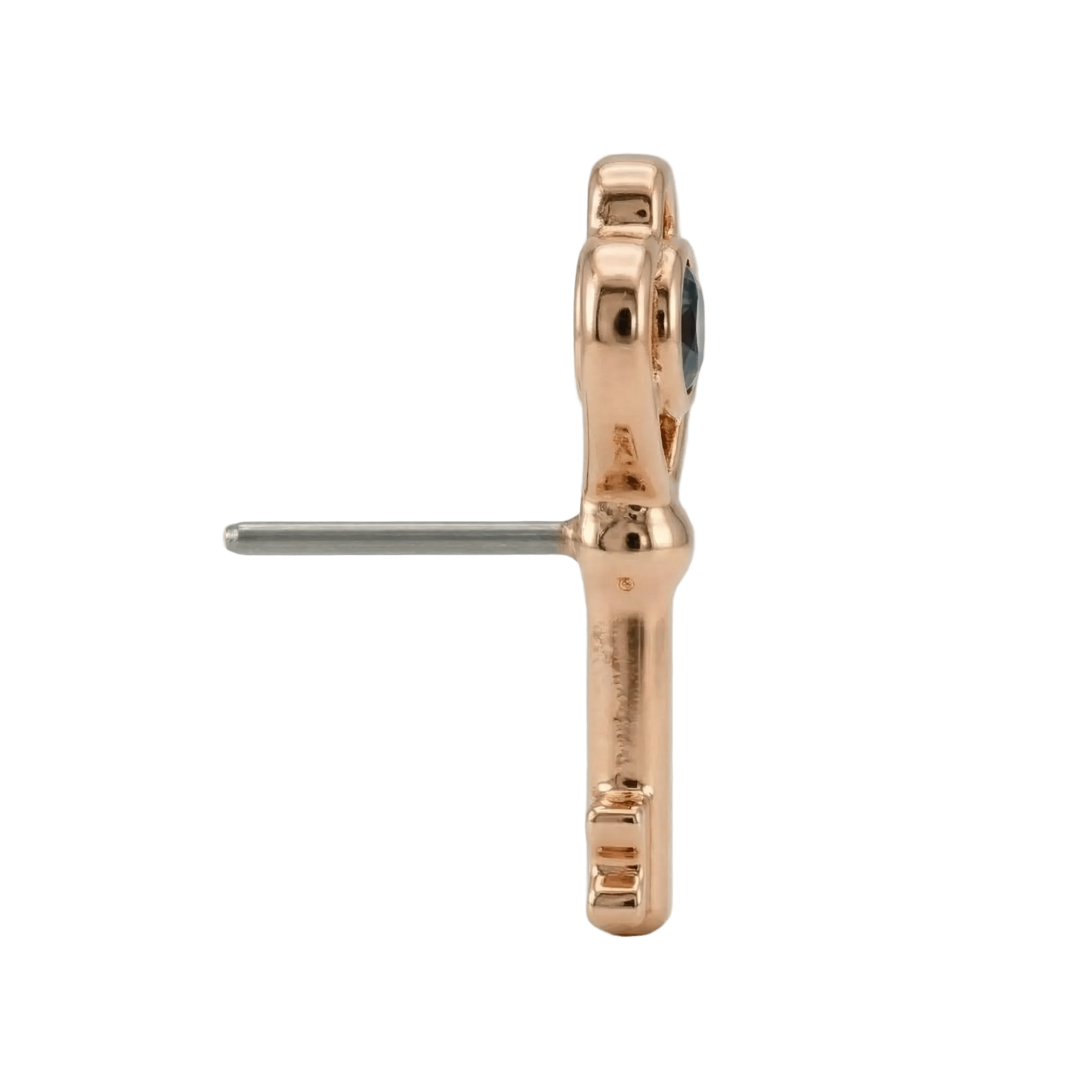 Skeleton Key - 14K Gold Threadless/Threaded - piercing - zone.com