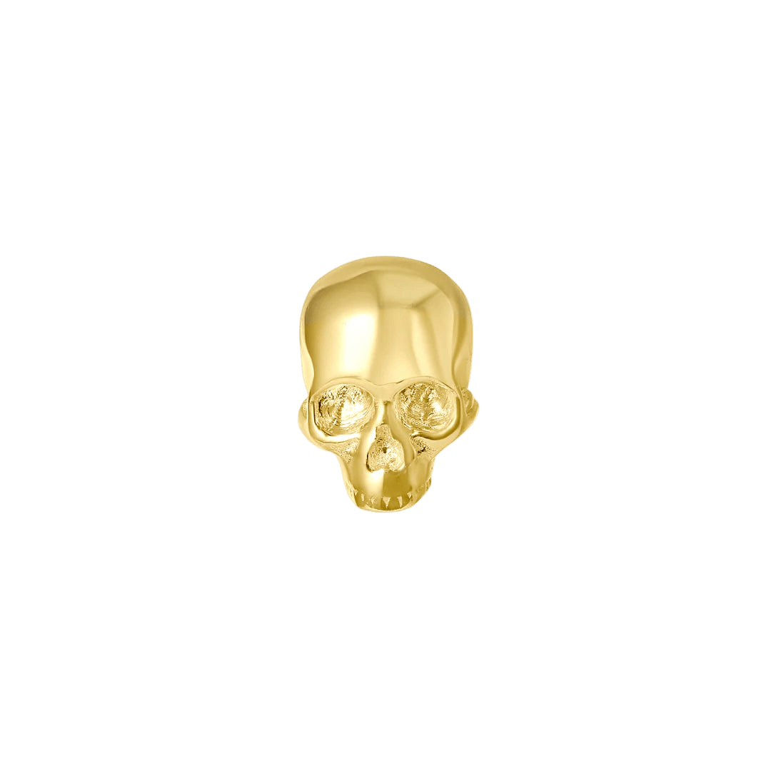 Skull – 14K Gold Threadless & Threaded End - piercing - zone.com