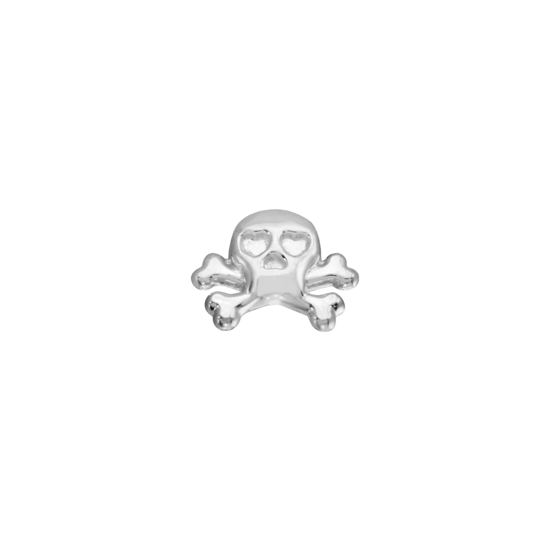 Skull and Bones – 14K Gold Threadless & Threaded End - piercing - zone.com