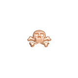 Skull and Bones – 14K Gold Threadless & Threaded End - piercing - zone.com