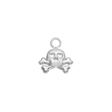 Skull & Bones Charm – 14K Gold Halloween Dangle - piercing - zone.com