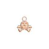 Skull & Bones Charm – 14K Gold Halloween Dangle - piercing - zone.com
