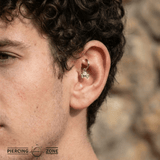 Skull & Bones Charm – 14K Gold Halloween Dangle - piercing - zone.com