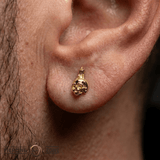 Skull Candle - 18K Gold Threadless/Threaded End - piercing-zone.com