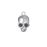 Skull with Gems – 14K & 18K Gold Charm - piercing - zone.com