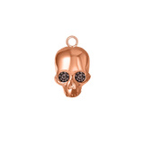 Skull with Gems – 14K & 18K Gold Charm - piercing - zone.com