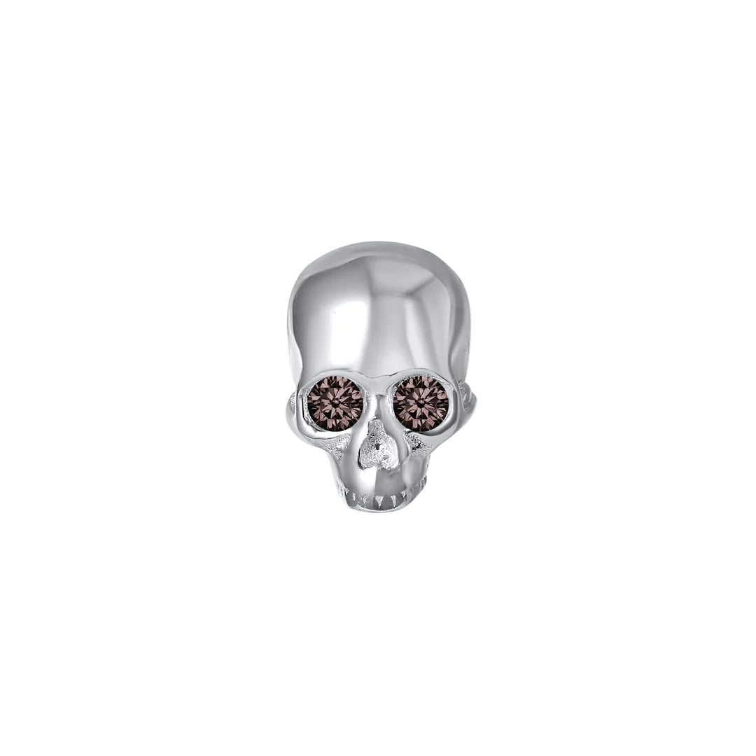Skull with Gems – 14K Gold Halloween Threadless End - piercing - zone.com