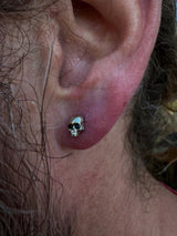 Skull with Gems – 14K Gold Halloween Threadless End - piercing - zone.com