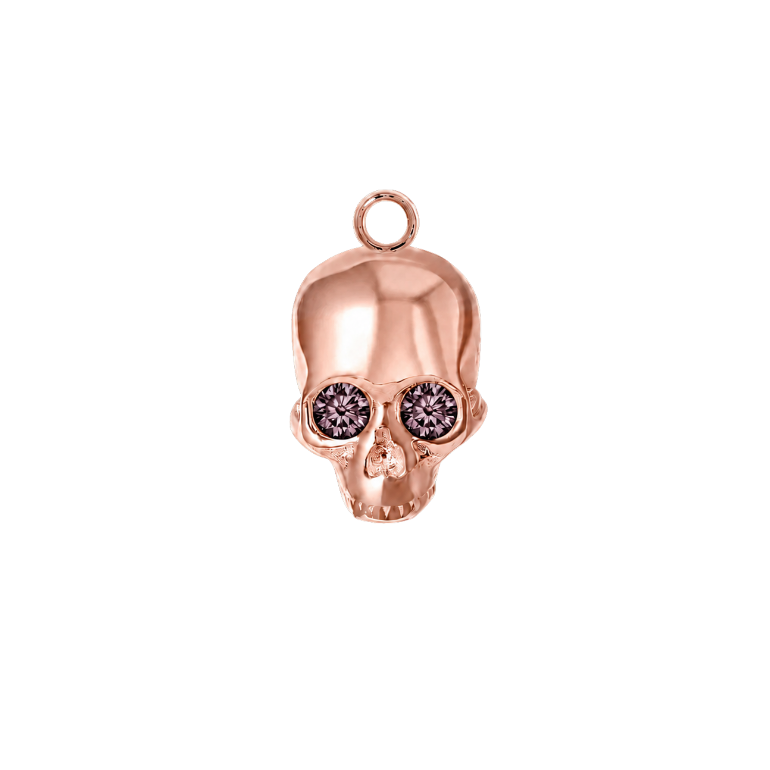Skull with Gems – 14K & 18K Gold Charm