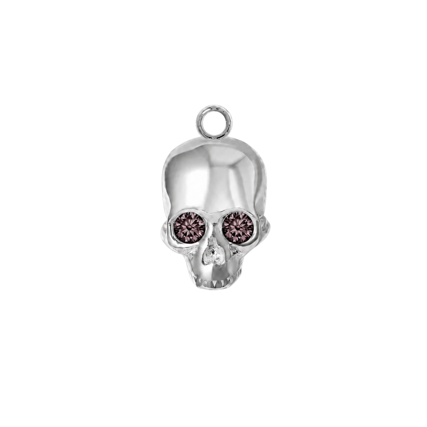 Skull with Gems – 14K & 18K Gold Charm