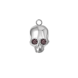 Skull with Gems – 14K & 18K Gold Charm