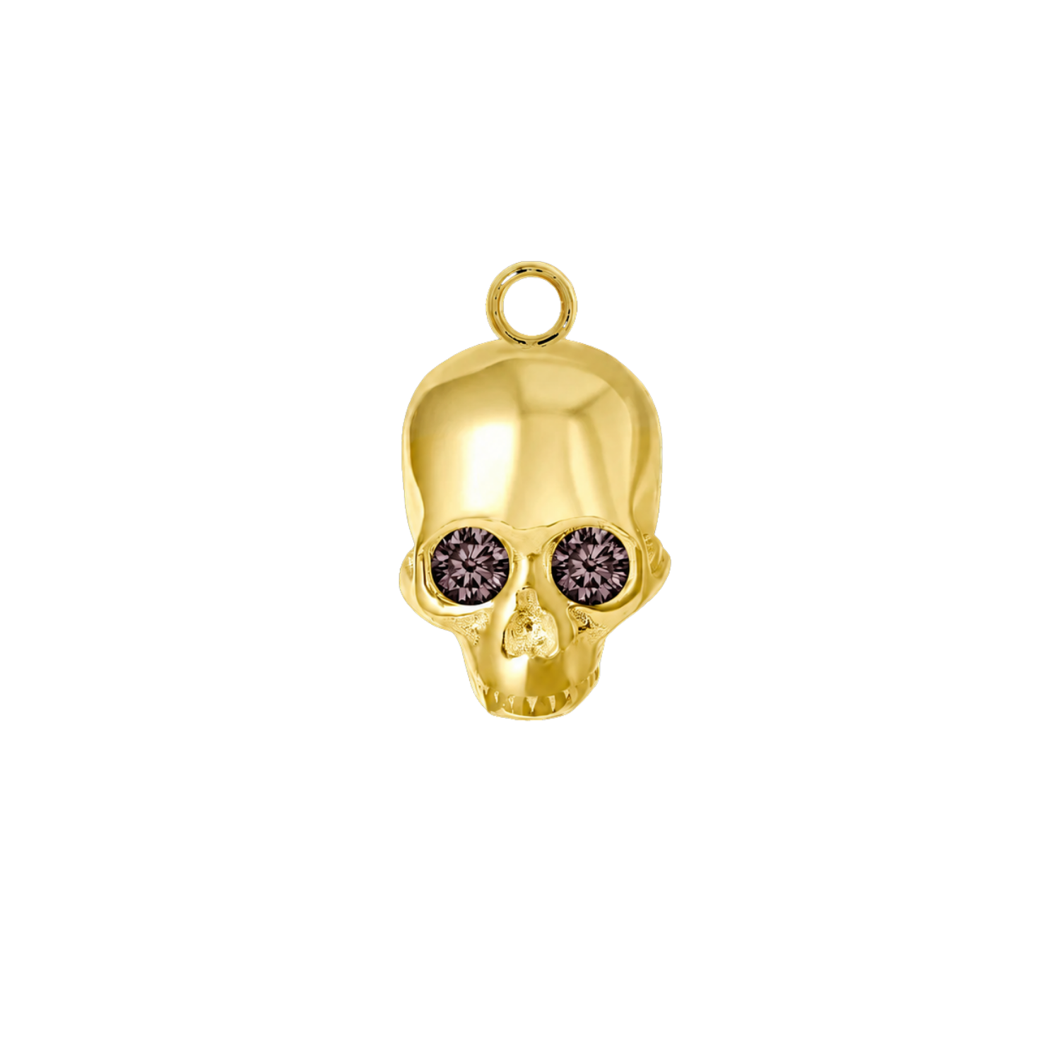 Skull with Gems – 14K & 18K Gold Charm