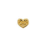 SkullHeart - 18K Gold Threadless End - piercing-zone.com