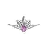 Skye – 14K/18K Gold Grooved Gem Threadless End - piercing - zone.com