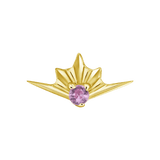 Skye – 14K/18K Gold Grooved Gem Threadless End - piercing - zone.com