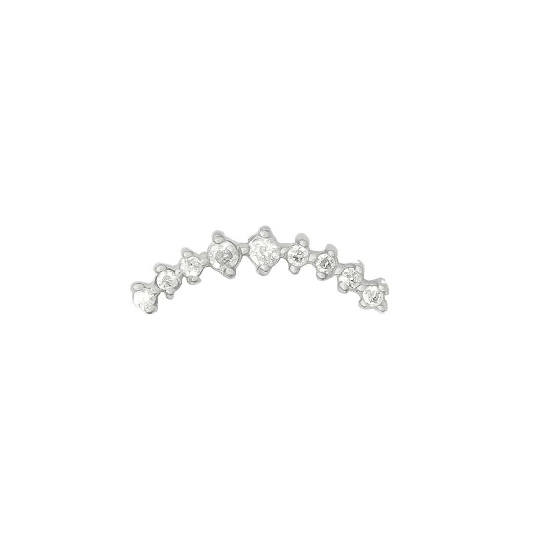 Sling Pin - 14K Gold Gem Threadless End - piercing - zone.com