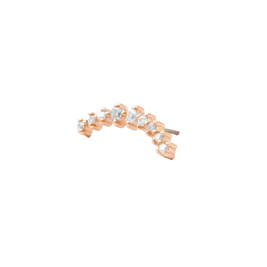 Sling Pin - 14K Gold Gem Threadless End - piercing - zone.com